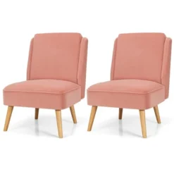 Costway 2PCS Velvet Accent Chair Single Sofa Chair Leisure Chair With Wood Frame 25 Costway 2PCS Velvet Accent Chair Single Sofa Chair Leisure Chair With Wood Frame -Lush Living Store GUEST 74c4957c ea0c 439f 8095 19a2ad8d691e