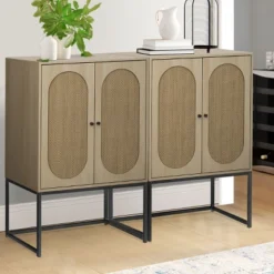 Arina Natural Rattan 2 Door High Accent Cabinet With Adjustable Shelf - Maison Boucle -Lush Living Store GUEST 74cfd52d 067b 4395 bb81 ea3779bffe2a