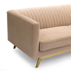 Modern Velvet Sofa Beige - Armen Living -Lush Living Store GUEST 74d8041d 29c8 4c7d 95b3 c898e278c04c