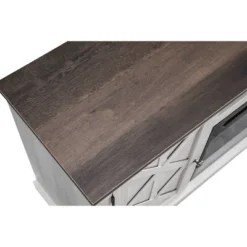 54" TV Stand For TVs Up To 60" With Electric Fireplace Saw Cut Off White - Home Essentials -Lush Living Store GUEST 74fb0fc8 0107 4818 817f 3459259f5b97