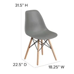 Flash Furniture Elon Series Plastic Chair With Wooden Legs -Lush Living Store GUEST 7553d156 2025 40d2 aefb 41fdc65500c2