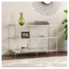 Benton Glam Mirrored Console Table - Chrome - Aiden Lane