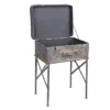 Distressed Metal Suitcase Side/End Table - Foreside Home And Garden -Lush Living Store GUEST 761e77c3 7401 41bc bfe8 a7ed871c2734