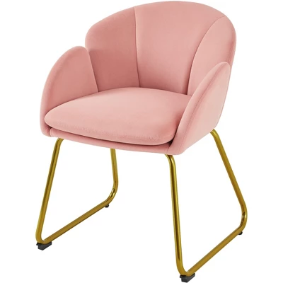Yaheetech Velvet Armchair Accent Chair With Metal Legs For Living Room/Bedroom 12 Yaheetech Velvet Armchair Accent Chair With Metal Legs For Living Room/Bedroom - Image 10