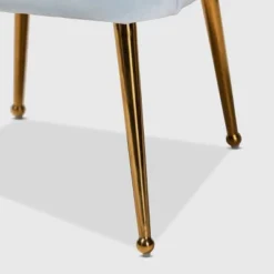 Cinzia Velvet Upholstered Seashell Shaped Accent Chair - Baxton Studio -Lush Living Store GUEST 7713339a 5290 48ff 9e91 a192637cc755