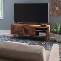 Haltom Console Brown - Powell Company -Lush Living Store GUEST 772f5094 b8a6 4e2f a7d1 b31319c72cce