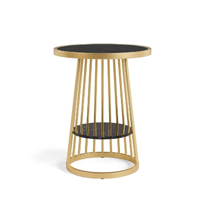 Tinful Modern Round Side Table - HOMES: Inside + Out 7 Tinful Modern Round Side Table - HOMES: Inside + Out - Image 5