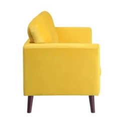 Tolley Velvet Loveseat In Yellow - Lexicon -Lush Living Store GUEST 783bf0fc 6345 4f54 9ccb b9f8b665f8a4