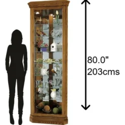 Howard Miller 680485 Howard Miller Dominic Curio Cabinet 680485 Legacy Oak