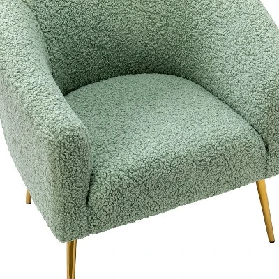 Vicenza Wooden Upholstered Accent Chair Contemporary Living Room Chair Polyester Barrel Chair With Metal Legs For Bedroom | Karat Home 7 Vicenza Wooden Upholstered Accent Chair Contemporary Living Room Chair Polyester Barrel Chair With Metal Legs For Bedroom | Karat Home - Image 5