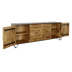 Woodson 2 Door 6 Drawer Credenza/Sideboard Brown - Treasure Trove -Lush Living Store GUEST 789e1657 a4e4 4216 b1c7 c15f5439a71d