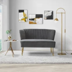 Ainhoa 45" Contemporary Solid And Manufactured Wooden Frame Loveseat | ARTFUL LIVING DESIGN -Lush Living Store GUEST 78d54ffa 95fd 4bef 9983 b9dfed7184a2