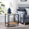 Black Bronze And Rustic Oak Side Table - Henn&Hart -Lush Living Store GUEST 78eabdb3 1618 4ce6 968d e976ab48792b