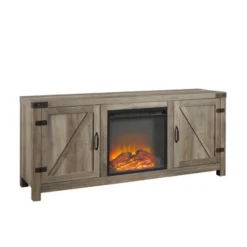 Clarabelle Double Door Farmhouse Electric Fireplace TV Stand For TVs Up To 65" - Saracina Home -Lush Living Store GUEST 78f1b4e2 a634 4018 a43d bb7271583cff