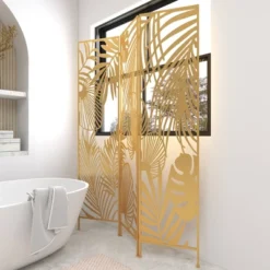 Glam Metal Palms Room Divider Screen Gold - Olivia & May 25 Glam Metal Palms Room Divider Screen Gold - Olivia & May -Lush Living Store GUEST 7916701f 8340 4c09 aeca 4164fce8cd16