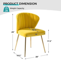 Emma Side Chair With Metal Legs For Living Room And Bedroom Velvet Accent Chair| KARAT HOME -Lush Living Store GUEST 79191951 6e3a 49e2 bb33 f2f7086b57ef