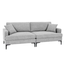 80.7" Modern Upholstered Loveseat Sofa With Metal Legs And 2 Pillows-ModernLuxe -Lush Living Store GUEST 79241d8b 38d6 4167 9b02 552d11122c6a