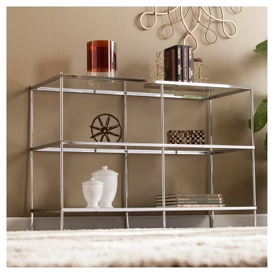 Benton Glam Mirrored Console Table - Chrome - Aiden Lane 5 Benton Glam Mirrored Console Table - Chrome - Aiden Lane - Image 3