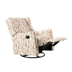 Bernd Transitional Comfy Wingback Manual Swivel Glider Recliner With Built-in S-spring And Metal Base | KARAT HOME -Lush Living Store GUEST 7b54ecb6 9d4c 4d10 a63c 8e07b6f467f5