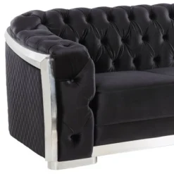 71" Pyroden Loveseat Black Velvet/Chrome Finish - Acme Furniture 14 71" Pyroden Loveseat Black Velvet/Chrome Finish - Acme Furniture -Lush Living Store GUEST 7b609576 53ae 4d32 af15 7d5aec3a3d3c