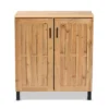 Excel Wood 2 Door Storage Cabinet Oak Brown/Black - Baxton Studio -Lush Living Store GUEST 7bab1227 d7ec 4ace a345 0dc6e7a6f31e