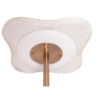 Inmod Bodhi Marble Side Table Gold/White 4 Inmod Bodhi Marble Side Table Gold/White - Image 2