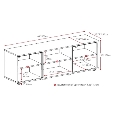 Flat Panel TV Stand For TVs Up To 64" Ravenwood Black - CorLiving 5 Flat Panel TV Stand For TVs Up To 64" Ravenwood Black - CorLiving - Image 3