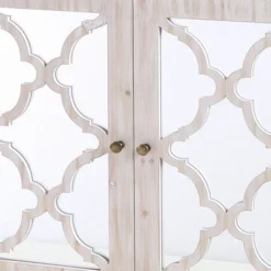 Two Door With Mirrored Front Storage Cabinet Whitewash - StyleCraft -Lush Living Store GUEST 7bd1edca 5346 443f 84ae 77486f779924