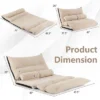 Costway Convertible Lazy Sofa Bed With 42-Level Adjustable Backrest&2 Lumbar Pillows Gray/Beige -Lush Living Store GUEST 7c3cc68e 54cd 4eb7 b8f4 e1cbc551c748