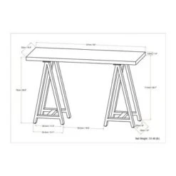 Hawkins Metal/Wood Console Sofa Table Walnut - WyndenHall -Lush Living Store GUEST 7c3de0f9 63ca 467b 908f 8bb173937923