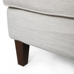 Fairburn Contemporary Pillow Back 3 Seater Sofa Beige/Espresso - Christopher Knight Home -Lush Living Store GUEST 7c841052 715a 4314 86f3 cede25a5d435