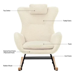 Teddy Tufted Rocking Chair With Rubber Legs - ModernLuxe -Lush Living Store GUEST 7c919cee f015 4b4a b24e cc78af5ba1ba