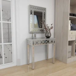 Set Of 2 Glam Wood Console Tables Gray - Olivia & May -Lush Living Store GUEST 7cc4d147 48e8 42b3 9938 a1201089ddbe