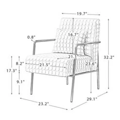 Javier Upholstered Armchair With Metal Legs And Lumbar Pillow For Living Room | ARTFUL LIVING DESIGN 24 Javier Upholstered Armchair With Metal Legs And Lumbar Pillow For Living Room | ARTFUL LIVING DESIGN -Lush Living Store GUEST 7cdd924b e7dd 4235 ac78 5faf7a840d0e