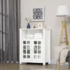 HOMCOM Kitchen Cabinet, Storage Cabinet, Sideboard Buffet Cabinet With Double Glass Doors For Kitchen, Living Room, White 1 HOMCOM Kitchen Cabinet, Storage Cabinet, Sideboard Buffet Cabinet With Double Glass Doors For Kitchen, Living Room, White -Lush Living Store GUEST 7cf1c6df 4ca3 442d a48b c93775ddc50a