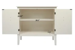 Cristell 2 Door Wooden Cabinets Vintage Style Accent Cabinet With 1 Adjustable Inner Shelf-Maison Boucle -Lush Living Store GUEST 7d23a42a f5a9 4a60 8a42 3274ee23b186