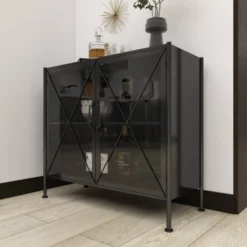 Industrial Metal Cabinet Black - Olivia & May -Lush Living Store GUEST 7d2f6bed 73bf 4ac6 96a4 2b2345035236