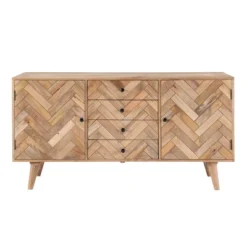 Lachlan 2 Drawer 2 Door Console Natural - Powell Company -Lush Living Store GUEST 7d33dca7 cb02 4d87 b86b b6b3071584f8