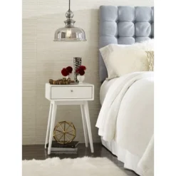 Rory One Drawer Side Table White - Adore Decor -Lush Living Store GUEST 7d5a5ca6 7da6 4b74 85f7 ad89cc0c074a