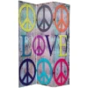 6' Tall Double Sided Multi Color Peace And Love Room Divider - Oriental Furniture 1 6' Tall Double Sided Multi Color Peace And Love Room Divider - Oriental Furniture -Lush Living Store GUEST 7d8b4388 a7fb 4828 b02e 115f2ac53113