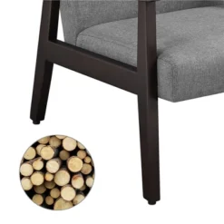 Yaheetech Fabric Accent Armchair With Rubber Wood Legs For Living Room Dark Gray -Lush Living Store GUEST 7dfa7bb1 1a43 4832 82f2 9b15f7b02a85