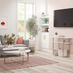 Athena Console Table White Marble - Novogratz -Lush Living Store GUEST 7e0a581a 57b9 4774 acd9 08aaf69a3901