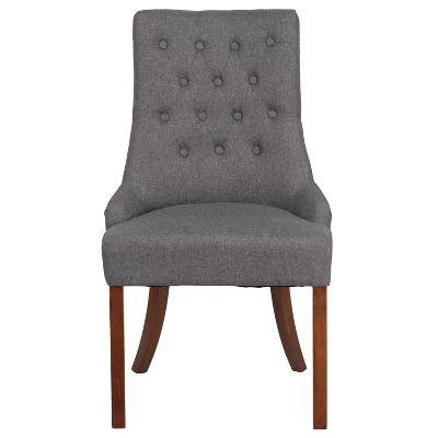 Merrick Lane Lillian Upholstered Tufted Side Accent Chair With Curved Rear Legs 6 Merrick Lane Lillian Upholstered Tufted Side Accent Chair With Curved Rear Legs - Image 4