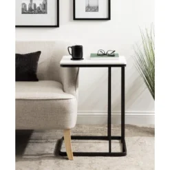 Kate And Laurel - Credele Metal Accent C-Table -Lush Living Store GUEST 7e564122 effe 4289 8750 30ef2b79963a