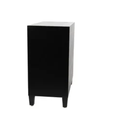 Modern Crescent Moon Pattern Wood Rectangle Cabinet Black - Olivia & May -Lush Living Store GUEST 7e82f2a3 c940 4358 881c 89e1a57a09ce