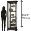 Howard Miller 680672 Howard Miller Brantley Ii Curio Cabinet 680672 Black Satin -Lush Living Store GUEST 7ee6978b a360 423b b0c5 4f8df15c7c9c