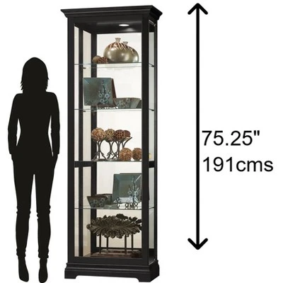 Howard Miller 680672 Howard Miller Brantley Ii Curio Cabinet 680672 Black Satin 3 Howard Miller 680672 Howard Miller Brantley Ii Curio Cabinet 680672 Black Satin