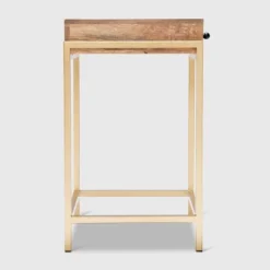 Sidney Modern Living Room Accent Table Beige/Gold - Adore Decor -Lush Living Store GUEST 7ef957de d664 40f1 bebe fa3d2e5c6516