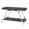 Roma Sofa Table Metal And Wood Dark Gray - Steve Silver Co.