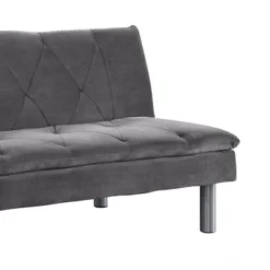 66" Cilliers Sofa Gray Velvet/Chrome Finish - Acme Furniture -Lush Living Store GUEST 7f26f425 4d1c 442d 8983 7414d85da837